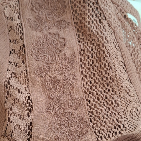 O'Neill Lace Accent Blouse - Dusty Rose Sze S - Picture 9 of 10